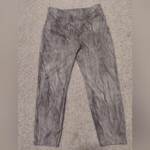 Textured Brown Gray Leggings